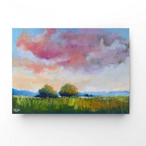 Pejzaż 4 -rysunek  18/24 cm rysunek, pastele suche.