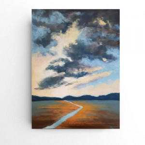 Pejzaż 56 -rysunek  24/18 cm pastele suche