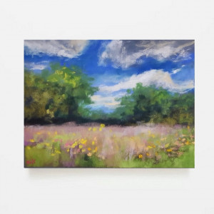 Pejzaż 7 -rysunek  18/24 cm rysunek, pastele suche.