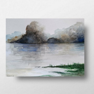 Pejzaż-akwarela formatu -18/25 cm