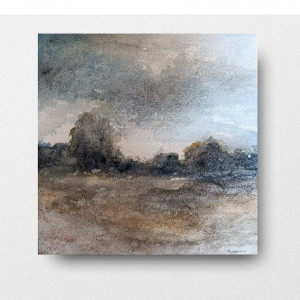 Pejzaż -akwarela formatu-20/20 cm