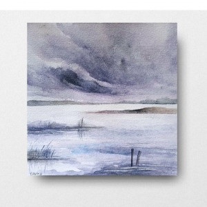 Pejzaż-akwarela formatu -20x20 cm