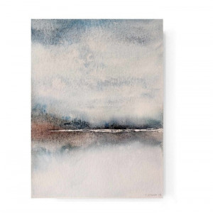 Pejzaż-akwarela formatu 32x24 cm.