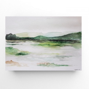 Pejzaż- akwarela formatu A4.