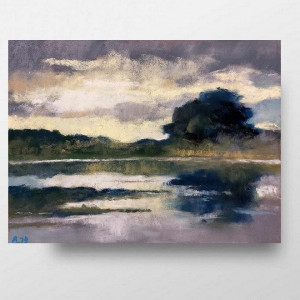 Pejzaż -rysunek  18/24 cm rysunek, pastele suche.