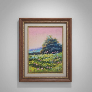 Pejzaż-   rysunek - pastelami suchymi.