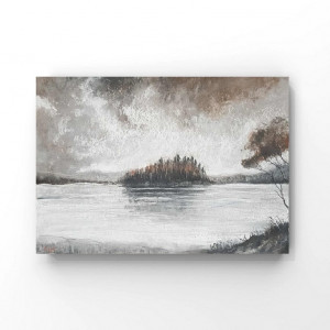 Pejzaż- rysunek węglem