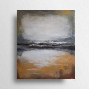 Pejzaż w brązach -obraz akrylowy 60/50 cm.