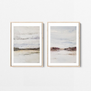 Pejzaże-dwie akwarele każda formatu 32/24 cm