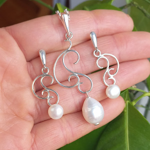 Perłowa elegancja - komplet