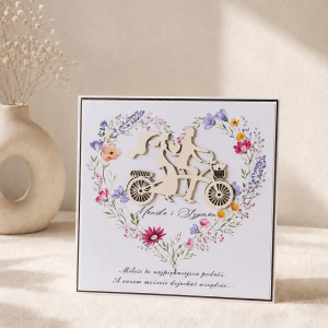 Personalizowana kartka ślubna handmade