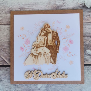 Personalizowana kartka ślubna handmade – z kalendarzem, pudełko gratis
