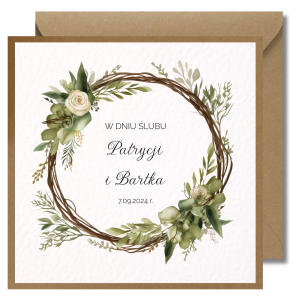 Personalizowana kartka ślubna z życzeniami #5