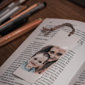 Personalizowana Zakładka do książki, mini portret na zamówienie