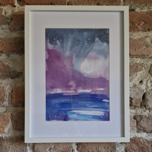 Piękna abstrakcja oprawiona "10" z serii "Senne pejzaże"