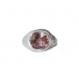 Pierścionek CLAIR różowy kwarc