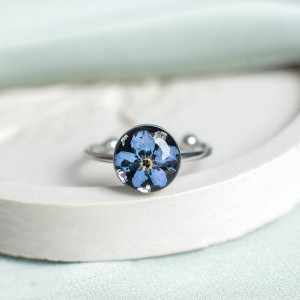 Pierścionek z niezapominajkami 010