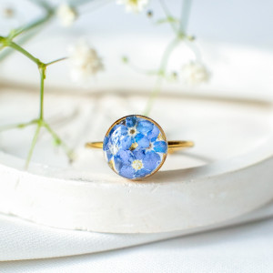 Pierścionek z niezapominajkami 012