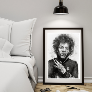 PLAKAT A3 - Jimi Hendrix  - SERIA "IKONY"