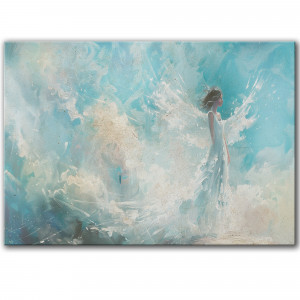 Plakat -Anioł  w chmurach (2-0744)