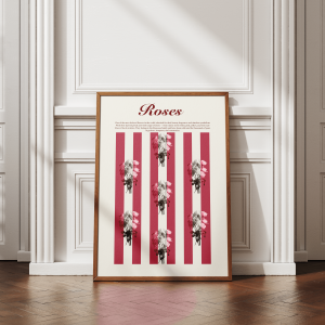 Plakat botaniczny róże Roses