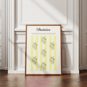Plakat botaniczny stokrotki Daisies