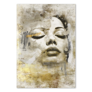 Plakat twarz kobiety - abstrakcja  (2-0107)