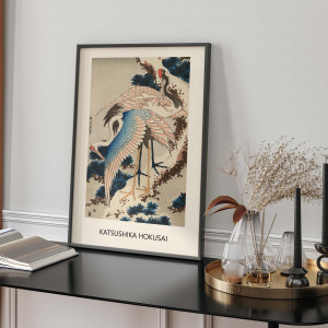 Plakat żurawie - sztuka japońska (8-2-0009)
