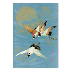 Plakat żurawie - sztuka japońska (8-2-0021)