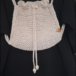 Plecak że sznurka bawełnianego. Handmade.
