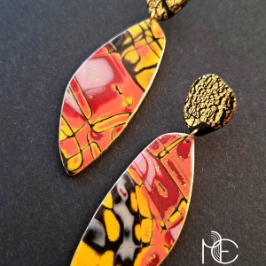 płomień matererii no2 - kolczyki