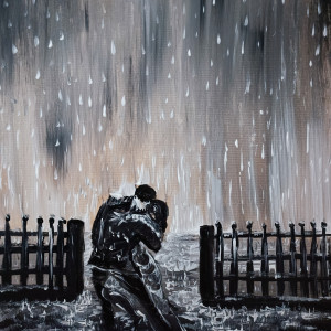 pocałunek w deszczu  II 40x50 cm