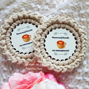 PODKŁADKA pod kubek, EMERYTURA, NA PREZENT