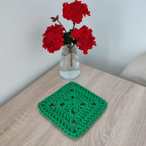 Podkładka pod kubki szydełkowa ze sznurka 16cmx16cm