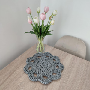 Podkładka szydełkowa okrągła ze sznurka 30cm