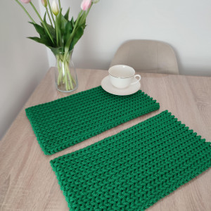 Podkładka szydełkowa prostokątna ze sznurka 20cmx40cm