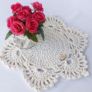 Podkładka ze sznurka Shabby light 39cm