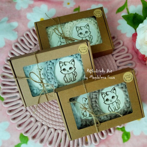 Podkładki pod kubek, Pies, Kot, Na prezent, Zestaw 2 sztuk