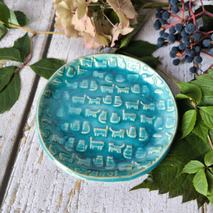 Podstawka ceramiczna KOTY turkus