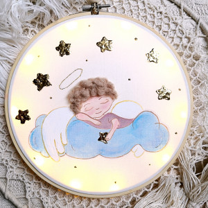 podświetlany obrazek z aniołem dla dziecka