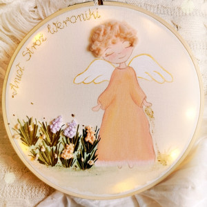 Podświetlany obrazek z aniołkiem dla dziecka