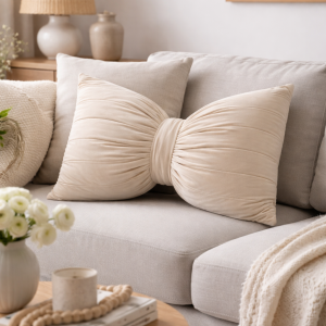 Poduszka dekoracyjna KOKARDA WELUR z haftem prezent upominek