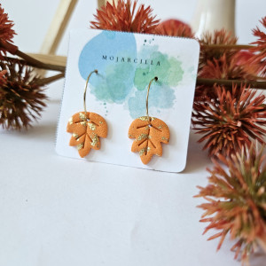 Pomarańczowe liście na kółku