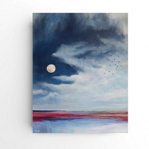 Pomiędzy nocą a świtem - obraz akrylowy 50/40 cm.