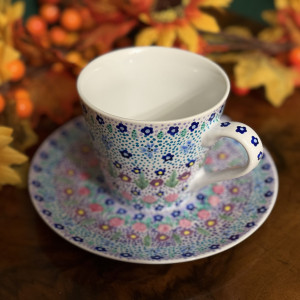 Porcelanowa filiżanka ręcznie malowana "Mozaika"