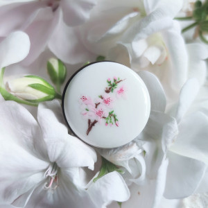 Porcelanowy pierścionek kwiat wiśni sakura