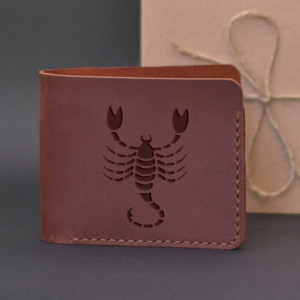 Portfel skórzany na prezent Znak zodiaku Skorpion