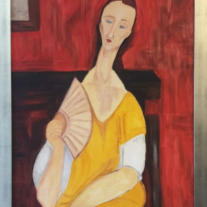 Portret kobiety z wachlarzem