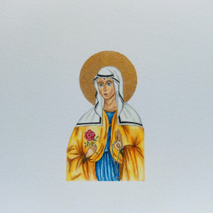 Portret świętej w stylu Ikony, prezent na bierzmowanie