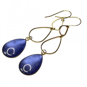 Pozłacane kolczyki z perłowym efektem Vittoria e56/46